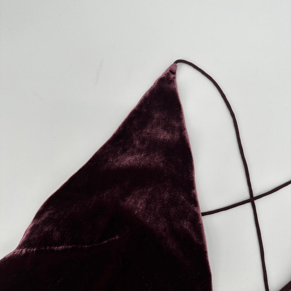 DION LEE Velvet Silk Fine Line Cami Top in Wine // M - Picture 8 of 14